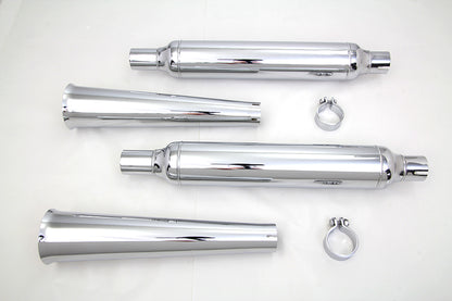 V-Twin Megaphone Tip Muffler Kit for Harley Davidson FL Models