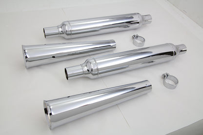 V-Twin Megaphone Tip Muffler Kit for Harley Davidson FL Models