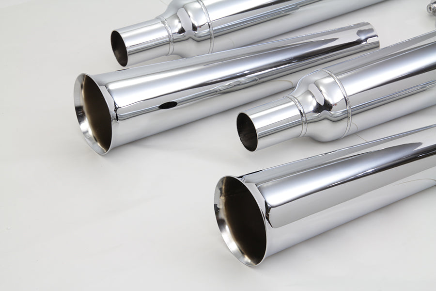 V-Twin Megaphone Tip Muffler Kit for Harley Davidson FL Models