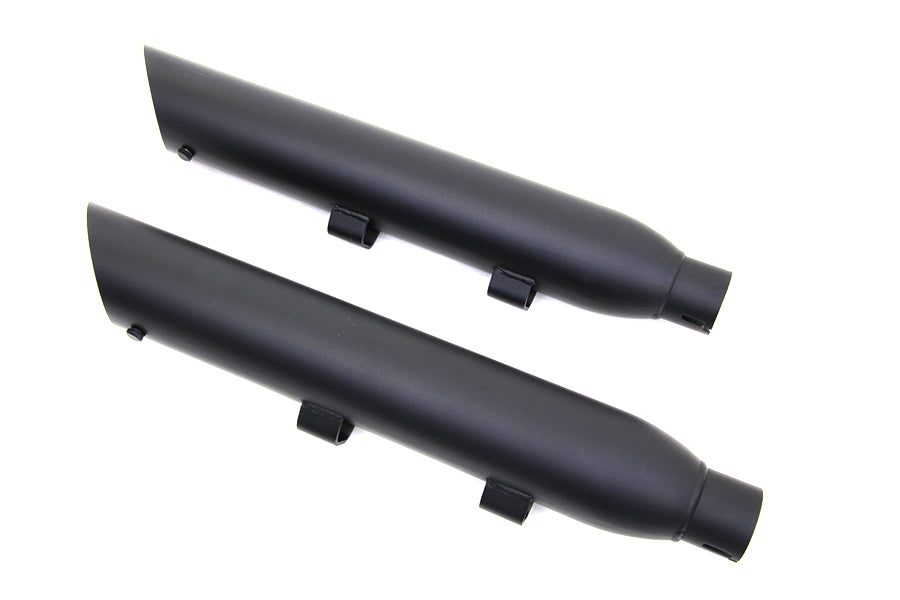 Wyatt Gatling Black Slash Muffler Set for Harley Davidson XL 2014-2023