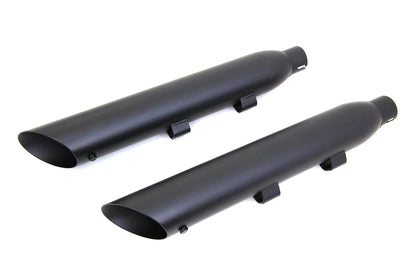 Wyatt Gatling Black Slash Muffler Set for Harley Davidson XL 2014-2023