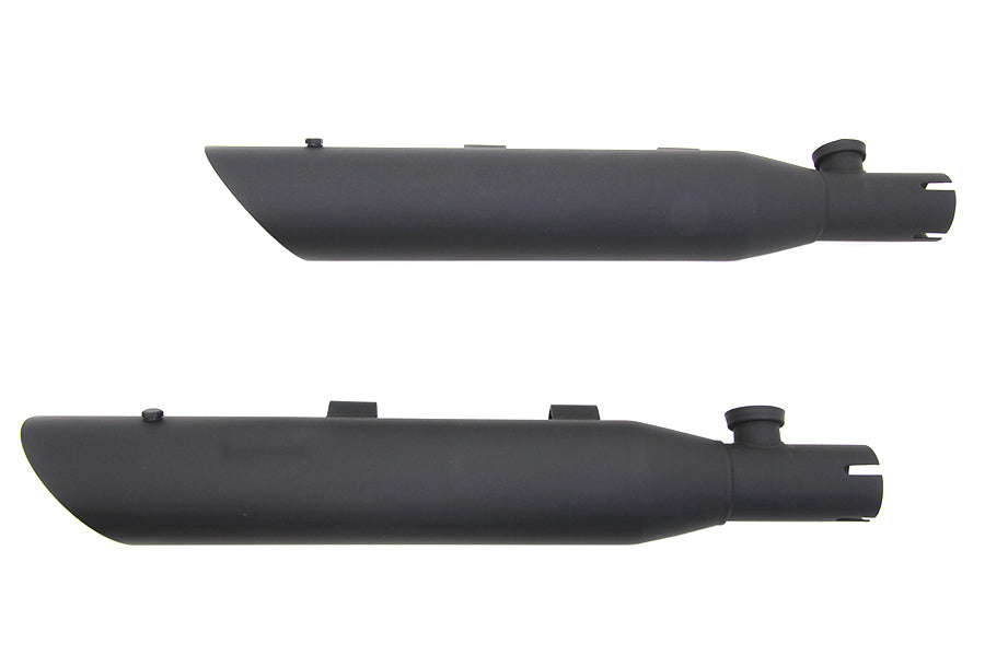 Wyatt Gatling Side Slash Slip-On Muffler Set for Harley Davidson XL - Black