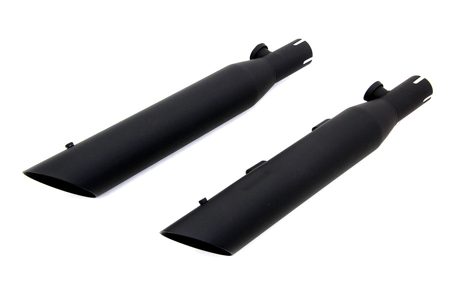 Wyatt Gatling Side Slash Slip-On Muffler Set for Harley Davidson XL - Black