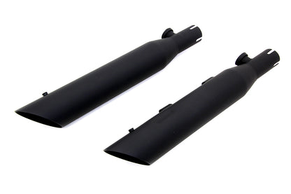 Wyatt Gatling Side Slash Slip-On Muffler Set for Harley Davidson XL - Black