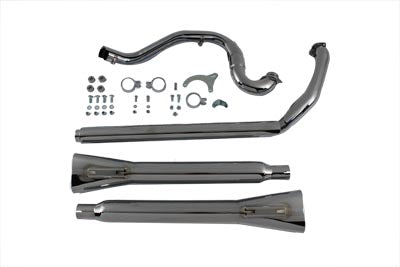 V-Twin Crossover Exhaust Header and Muffler Kit for Harley Davidson FLT (1995-2004)