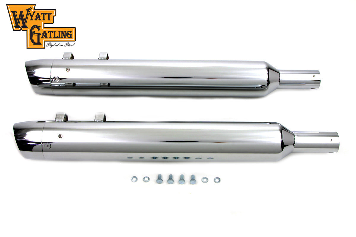 Wyatt Gatling Slash End Cap Muffler Set for Harley Davidson FLT (1995-2004)