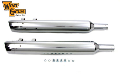 Wyatt Gatling Slash End Cap Muffler Set for Harley Davidson FLT (1995-2004)