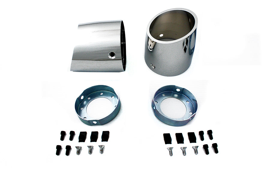 Wyatt Gatling 30-0605 Slash Style Tips for 4 inch Mufflers – Stainless Steel Exhaust Tips