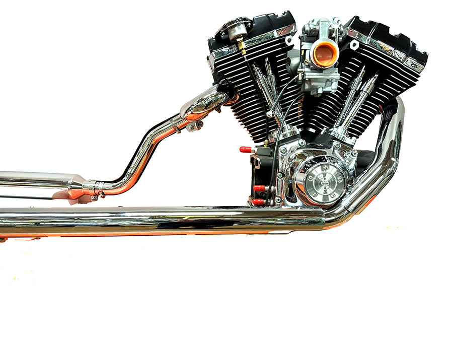 V-Twin Touring Crossover Exhaust Header System Chrome for Harley Davidson FLT 1995-2004