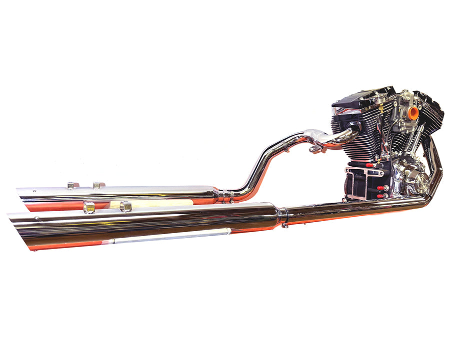 V-Twin Touring Crossover Exhaust Header System Chrome for Harley Davidson FLT (2007-2008)