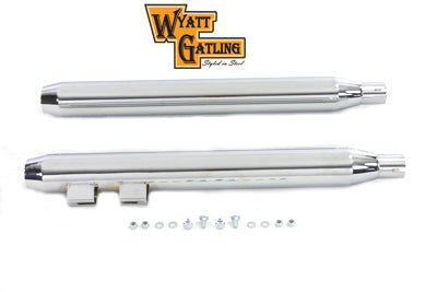 V-Twin Wyatt Gatling 28-5/8 Inch Bullet Muffler Set for Harley Davidson FLT Models