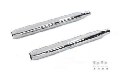 V-Twin Wyatt Gatling 28-5/8 Inch Bullet Muffler Set for Harley Davidson FLT Models