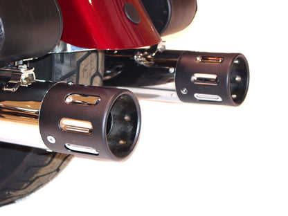 Wyatt Gatling Muffler Set with Revolver Tips for Harley Davidson FLT Models