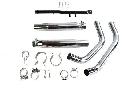 V-Twin Tapered Muffler Exhaust Kit Chrome for Harley Davidson XLH 1957-1966