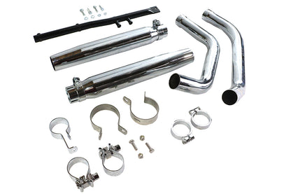 V-Twin Tapered Muffler Exhaust Kit Chrome for Harley Davidson XLH 1957-1966