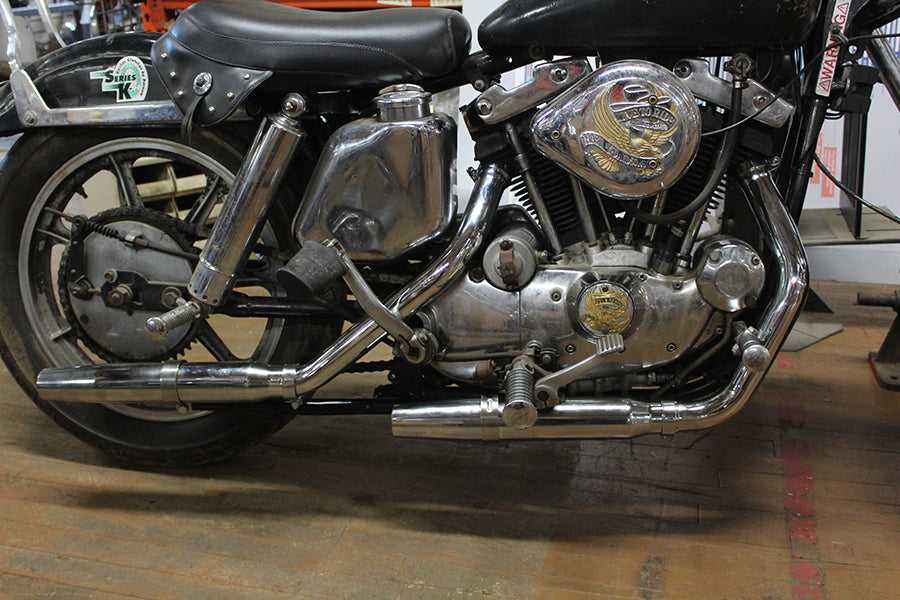 V-Twin Tapered Muffler Exhaust Kit Chrome for Harley Davidson XLH 1957-1966
