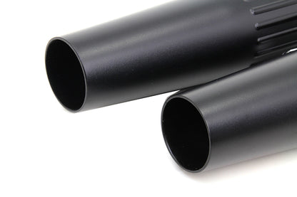 V-Twin Wyatt Gatling Tapered Muffler Set - 1-1/2 inch Inlet, Black Slash Slip-On Design