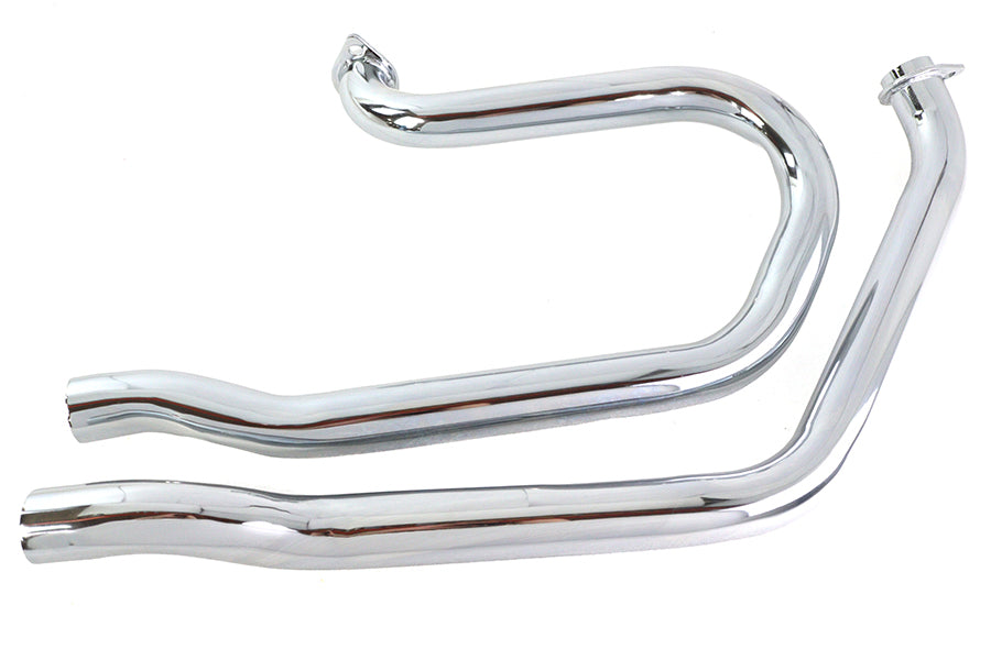 V-Twin Alphabet FX-FXE Exhaust Header Set Chrome for Harley Davidson FX (1971-1980)