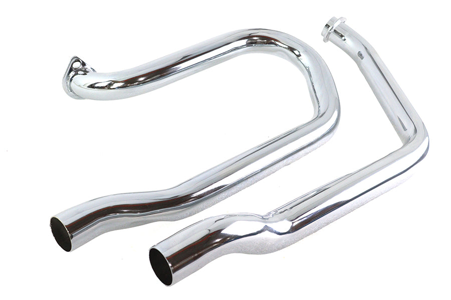 V-Twin Alphabet FX-FXE Exhaust Header Set Chrome for Harley Davidson FX (1971-1980)