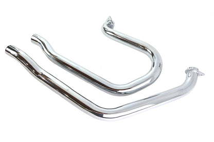 V-Twin Alphabet FX-FXE Exhaust Header Set Chrome for Harley Davidson FX (1971-1980)