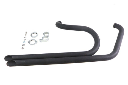 V-Twin 30-0665 Side By Side Drag Pipe Set Chrome for Harley Davidson FXST 1986-1995