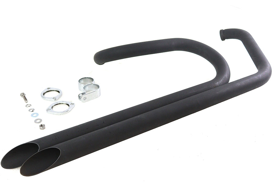 V-Twin 30-0665 Side By Side Drag Pipe Set Chrome for Harley Davidson FXST 1986-1995