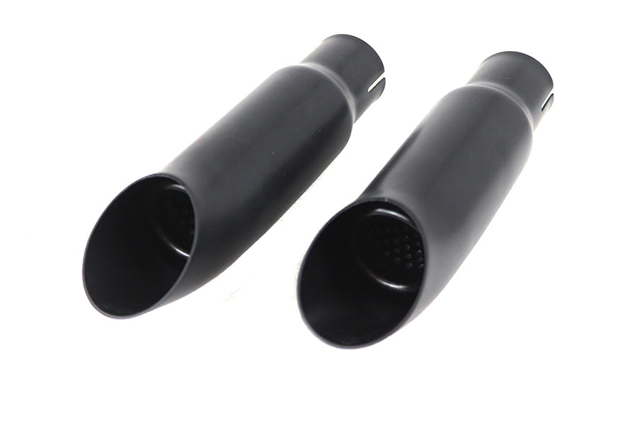 V-Twin Black Mini Exhaust Tip Set - 1-3/4 inch Inlet Inner Diameter