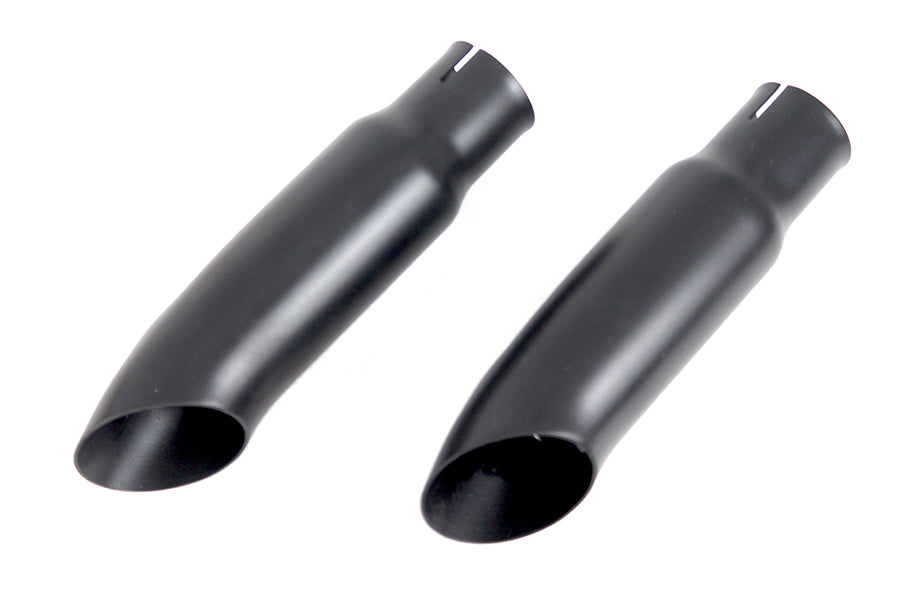 V-Twin Black Mini Exhaust Tip Set - 1-3/4 inch Inlet Inner Diameter