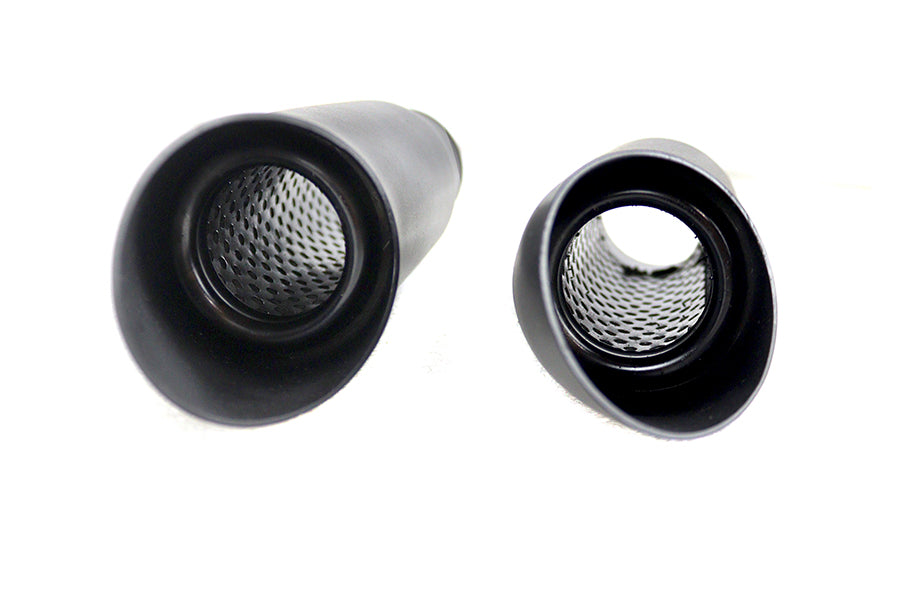 V-Twin Black Mini Exhaust Tip Set - 1-3/4 inch Inlet Inner Diameter