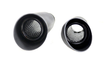 V-Twin Black Mini Exhaust Tip Set - 1-3/4 inch Inlet Inner Diameter