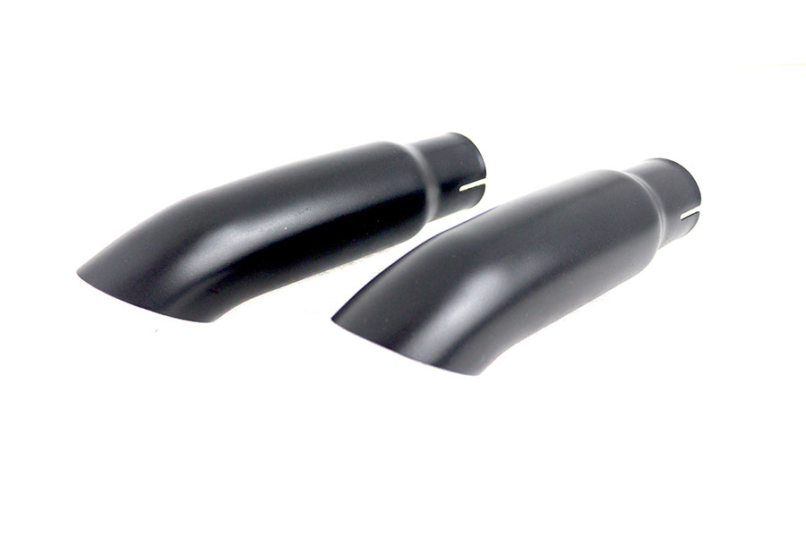 V-Twin Black Mini Exhaust Tip Set - 1-3/4 inch Inlet Inner Diameter