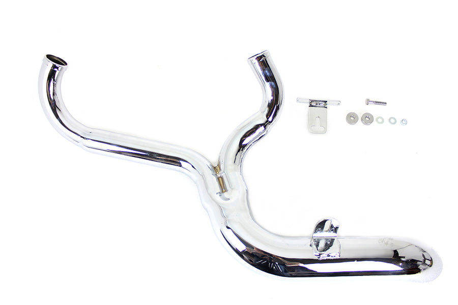 V-Twin FXD 2:1 Lake Side Pipe Exhaust Chrome for Harley Davidson FXD (2006-2015)