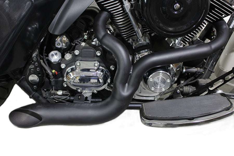 V-Twin FXD 2:1 Lake Side Pipe Exhaust Black for Harley Davidson FXD (2006-2015)