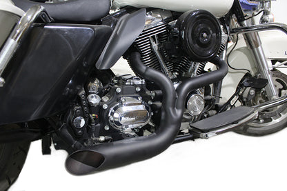 V-Twin FXD 2:1 Lake Side Pipe Exhaust Black for Harley Davidson FXD (2006-2015)