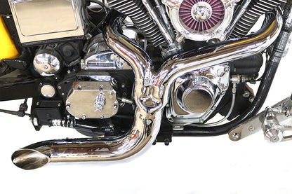 V-Twin FXD 2:1 Lake Side Pipe Exhaust Chrome – 8473