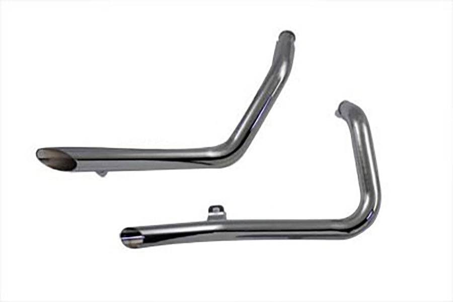 V-Twin Factory Sample Exhaust Drag Pipe Set Side Slash Style for Harley Davidson XL (1986-1995)