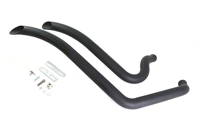 V-Twin Factory Sample Wyatt Gatling Smooth Radius Pipe Set in Black for Harley Davidson FXST (2007-2016)