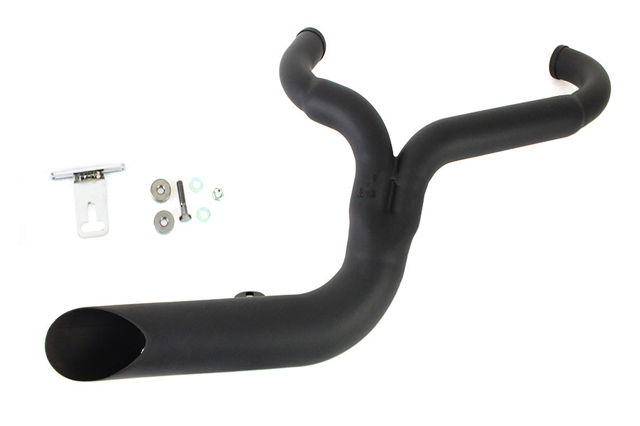 V-Twin FXD 2:1 Lake Side Pipe Exhaust with Black Finish – Part No. 9096