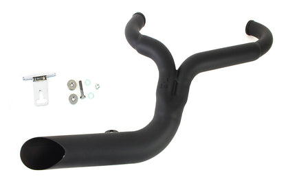 V-Twin FXD 2:1 Lake Side Pipe Exhaust with Black Finish – Part No. 9096