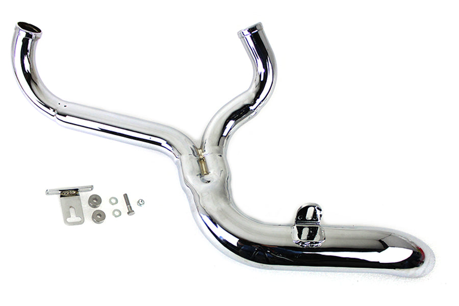 V-Twin FXD 2:1 Lake Side Pipe Exhaust Chrome Part 9095