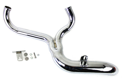 V-Twin FXD 2:1 Lake Side Pipe Exhaust Chrome Part 9095