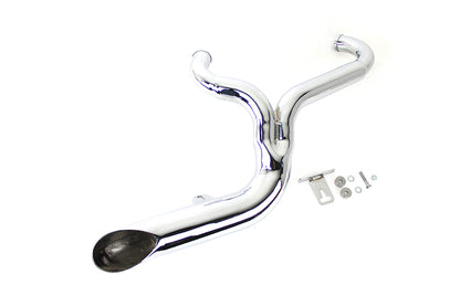 V-Twin FXD 2:1 Lake Side Pipe Exhaust Chrome Part 9095