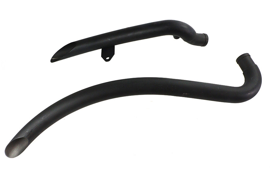V-Twin Factory Sample Curved Radius Exhaust Header Set Black for Harley Davidson XL Models