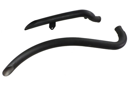 V-Twin Factory Sample Curved Radius Exhaust Header Set Black for Harley Davidson XL Models