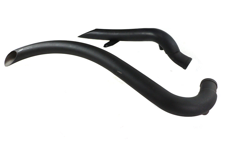 V-Twin Factory Sample Curved Radius Exhaust Header Set Black for Harley Davidson XL Models
