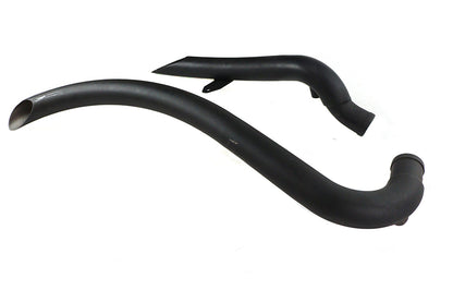 V-Twin Factory Sample Curved Radius Exhaust Header Set Black for Harley Davidson XL Models