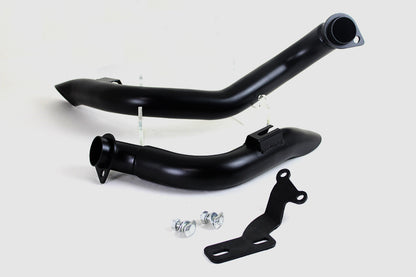 Wyatt Gatling Black Down Draft Drag Pipes for Harley Davidson Fx (1970-1979)