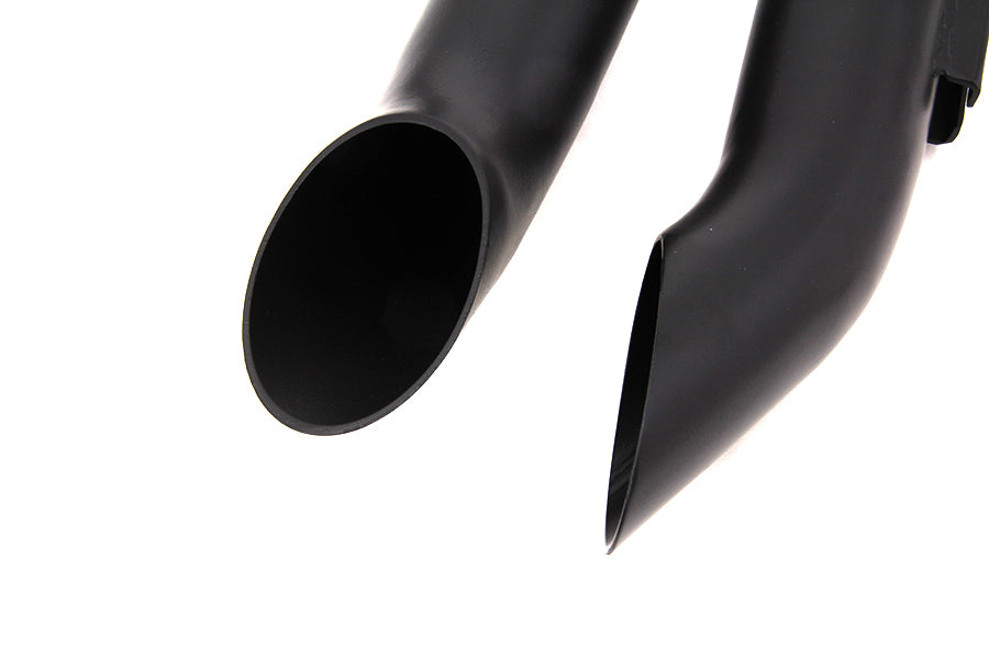 Wyatt Gatling Black Down Draft Drag Pipes for Harley Davidson Fx (1970-1979)