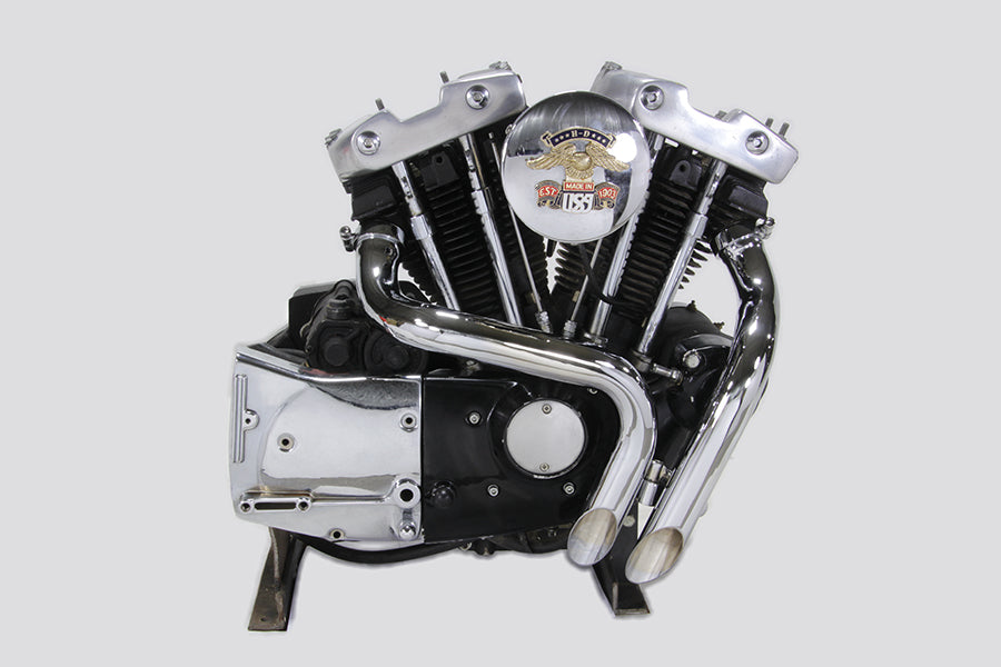 V-Twin Ironhead LAF Exhaust Header Set Chrome for Harley Davidson XL (1957-1966)