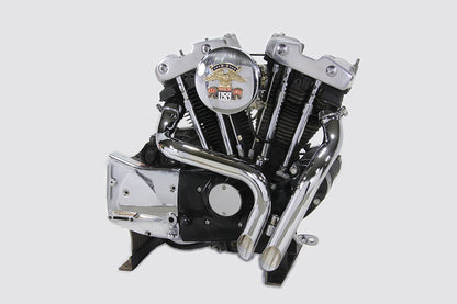 V-Twin Ironhead LAF Exhaust Header Set Chrome for Harley Davidson XL (1957-1966)